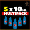 5 x 10ml TOBACCO multi-pack (50ml e-liquids) (PAY5 DEAL , SEE BELOW)