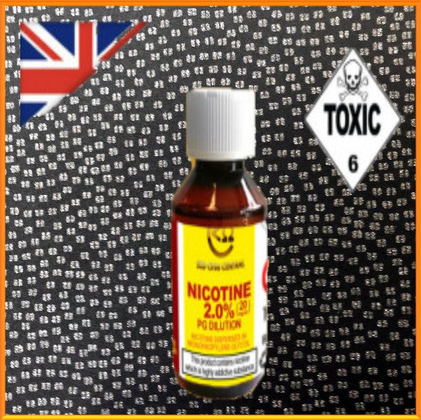 NICOTINE 20 mg-ml (2%) - PG dilution  - 10ml