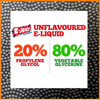 Unflavoured e-liquid 20-80 PG-VG