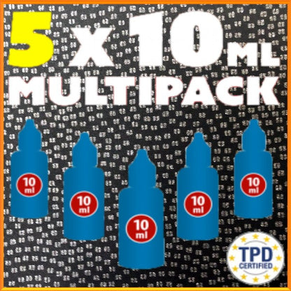 5 x 10ml TOBACCO multi-pack (50ml e-liquids) (PAY5 DEAL , SEE BELOW)