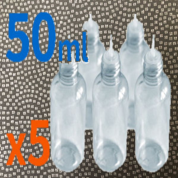 5 pack of 50ml dropper bottles