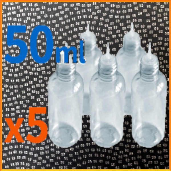 5 pack of 50ml dropper bottles
