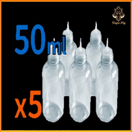 5 pack of 50ml dropper bottles