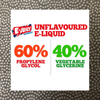 Unflavoured e-liquid 60-40 PG-VG