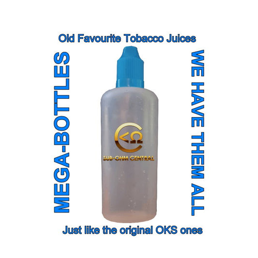 YOUR OLD FAVOURITES TOBACCO MEGA BOTTLE: 60ml to 100ml DIY E-LIQUID - SPECIAL PRICE