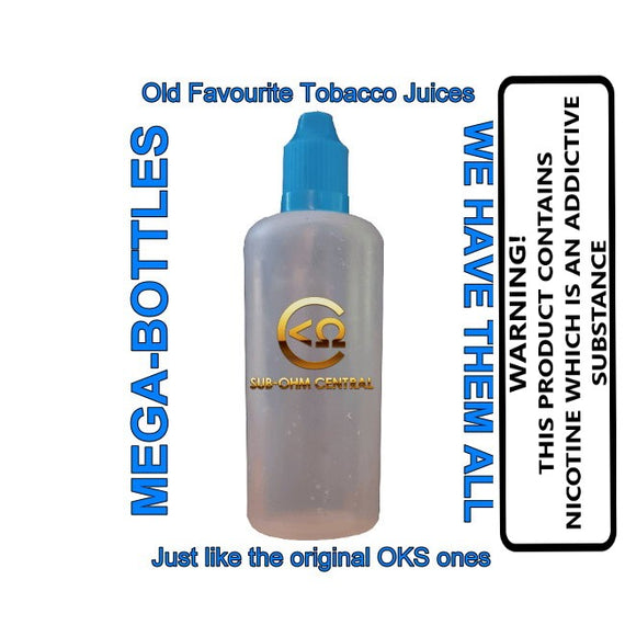 YOUR OLD FAVOURITES TOBACCO MEGA BOTTLE: 60ml to 100ml DIY E-LIQUID - SPECIAL PRICE