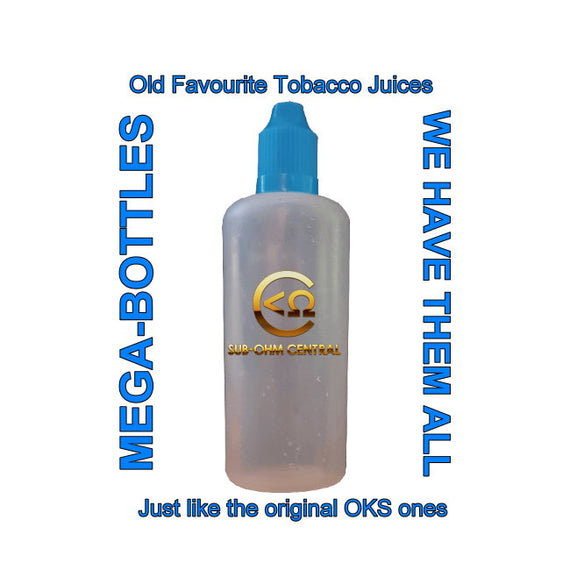 YOUR OLD FAVOURITES TOBACCO MEGA BOTTLE: 60ml to 100ml DIY E-LIQUID - SPECIAL PRICE