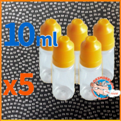 5 pack of 10ml dropper bottles