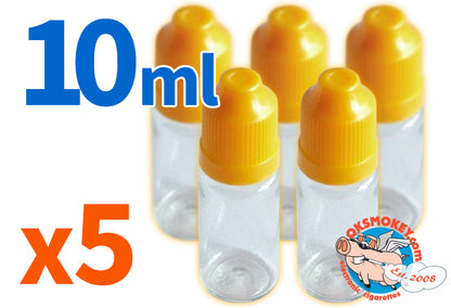 5 pack of 10ml dropper bottles