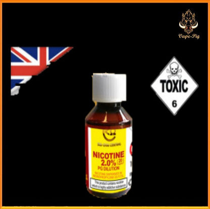 NICOTINE 20 mg-ml (2%) - PG dilution  - 10ml