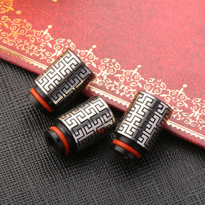 Chinese Pattern drip tip (Stainless Steel)